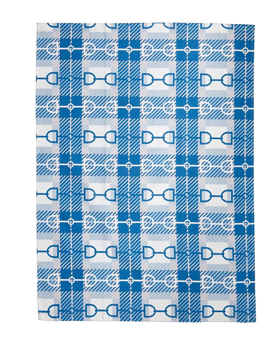 AWST Int'l Flour Sack Snaffle Bit Plaid Kitchen Towel