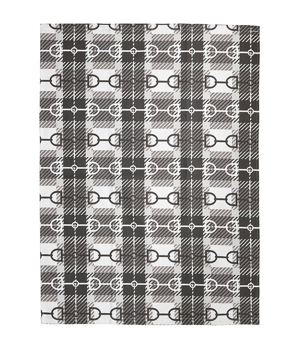 AWST Int'l Flour Sack Snaffle Bit Plaid Kitchen Towel