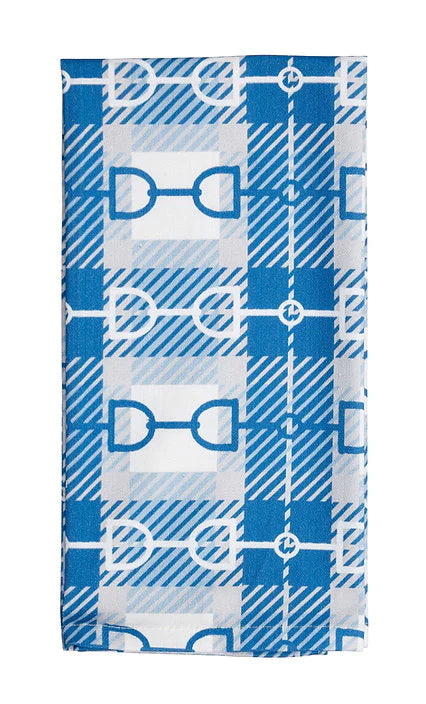 AWST Int'l Flour Sack Snaffle Bit Plaid Kitchen Towel